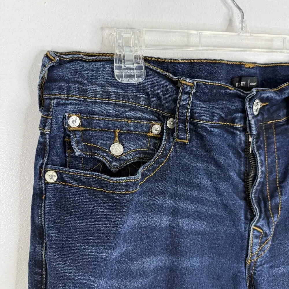 True Religion Ricky Jeans Mens 34x32 Blue Med Wash Relaxed Straight Denim